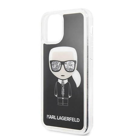 Karl Lagerfeld Iconic Glitter - pouzdro pro iPhone 11 Pro (černé)