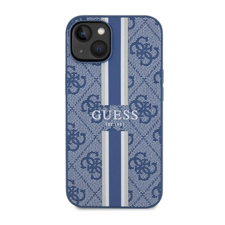 Guess 4G nyomtatott csíkos MagSafe - iPhone 14 Plus tok (kék)