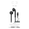 PURO ICON Stereo Earphones - Słuchawki USB-C z płaskim kablem z mikrofonem i pilotem (Czarny)
