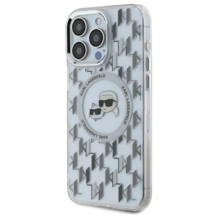 Karl Lagerfeld IML Monogram Karl & Choupette Head MagSafe - iPhone 16 Pro Max tok (átlátszó)