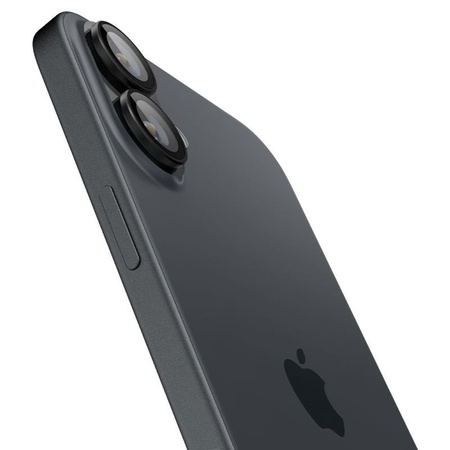 Spigen Optik Pro GLAS.TR EZ Fit Camera Protector 2-Pack - ochranné sklo objektivu pro iPhone 16 / 16 Plus (2 ks) (černá)