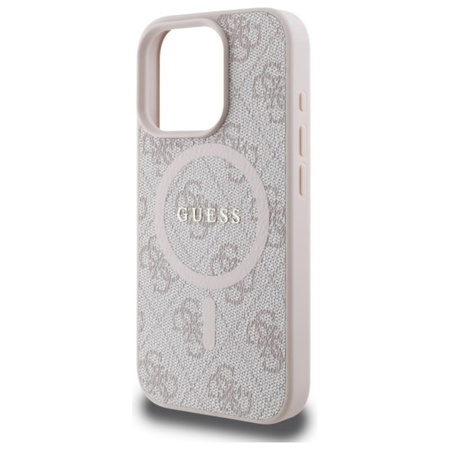 Guess 4G Ring Classic Logo MagSafe - iPhone 16 Pro Max tok (rózsaszín)