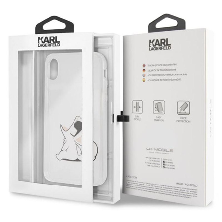 Karl Lagerfeld Choupette Fun Sunglasses - Etui iPhone XR (przezroczyste)
