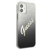 Guess Glitter Gradient Script - iPhone 12 mini Tasche (schwarz)