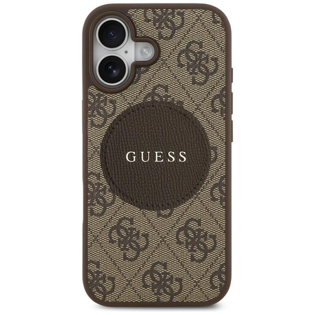 Guess 4G Circle Classic Logo MagSafe – Pouzdro iPhone 17 (Hnědá)