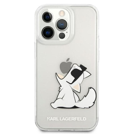 Karl Lagerfeld Choupette Fun - pouzdro pro iPhone 13 Pro (průhledné)