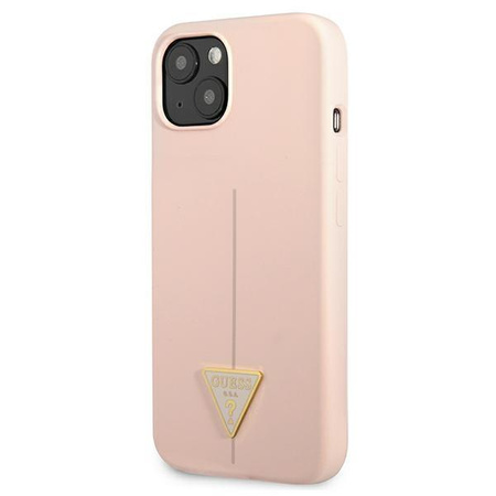 Guess Silicone Triangle Logo - pouzdro pro iPhone 13 (černé)