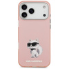 Karl Lagerfeld IML Aquarelle Choupette & Logo MagSafe - iPhone 17 Pro Hülle (Pink)