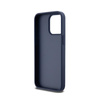 DKNY Leather Mono Stripe & Metal Logo - iPhone 15 Pro Max Case (blue)