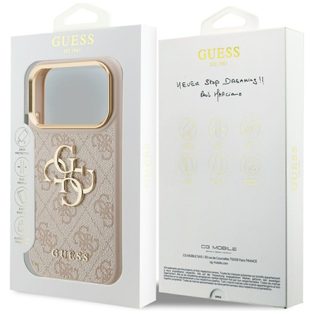 Guess 4G Big 4G Classic Logo - Case iPhone 17 Pro (Rosa / Gold)