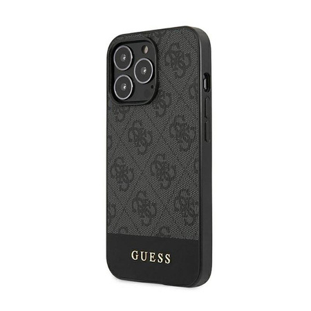 Guess 4G Bottom Stripe Collection - pouzdro pro iPhone 13 Pro (šedé)