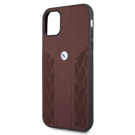 BMW Leder Curve Perforate HC - Tasche für iPhone 11 (rot)