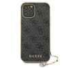 Guess 4G Charms Collection - Coque pour iPhone 12 / iPhone 12 Pro (gris)