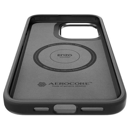 Spigen Enzo Aramid MagSafe - Étui pour iPhone 15 Pro Max (Noir)
