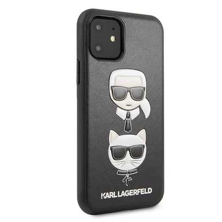 Karl Lagerfeld Embossed Case Karl & Choupette - iPhone 11 Case (Black)