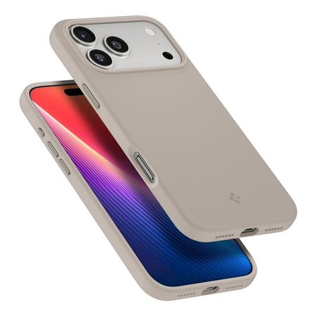 ETUI DO IPHONE 17 PRO MAX do MAGSAFE SPIGEN SILIKONOWE ORYGINALNE BEŻOWE
