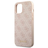 Guess 4G fém arany logó - iPhone 12 / iPhone 12 Pro tok (rózsaszín)
