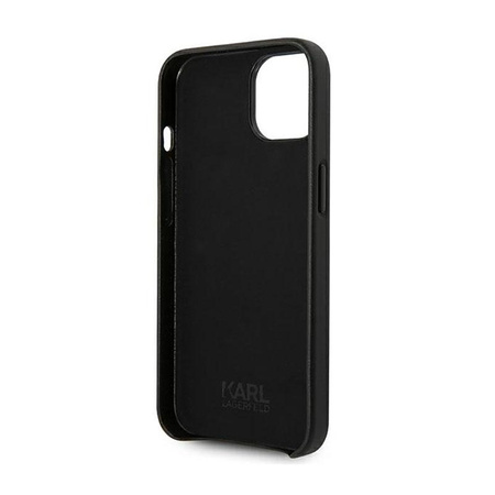 Karl Lagerfeld Leather Perforated Logo Case - Hülle für iPhone 14 Plus (Schwarz)