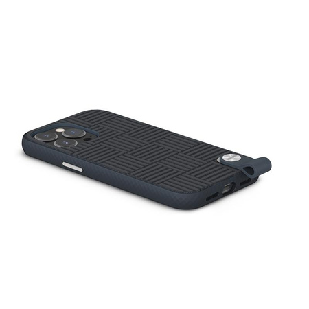 Moshi Altra - Tasche mit abnehmbarem Schlüsselband iPhone 13 Pro (antibakterielles NanoShield™) (Blau)