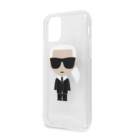 Karl Lagerfeld Iconic Karl - iPhone 11 Pro Case (Silver Glitter)