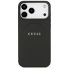Guess Grained Ring MagSafe - Pouzdro iPhone 17 Pro Max (černý)