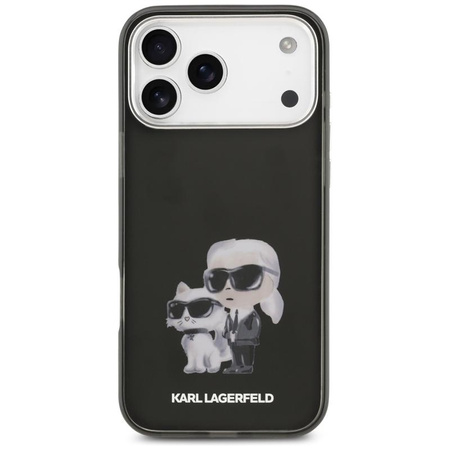 Karl Lagerfeld IML Aquarelle Karl & Choupette & Logo MagSafe - Hülle für iPhone 17 Pro Max (schwarz)