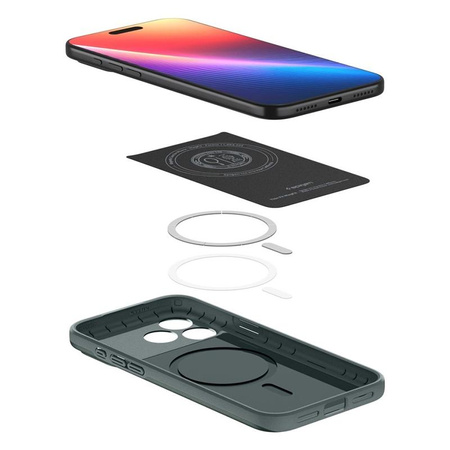 Spigen Thin Fit Mag MagSafe - Hülle für iPhone 17 Pro (Abyss Green)