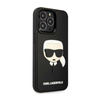 Karl Lagerfeld 3D gumové pouzdro Karl`s Head - iPhone 14 Pro Max (černé)