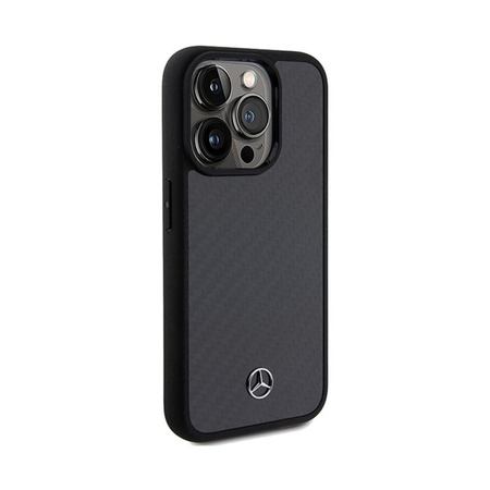 Mercedes Carbon Fiber Dynamic - Tasche für iPhone 15 Pro (Schwarz)