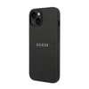 Guess Saffiano Metal Logo Stripes - Etui iPhone 14 (czarny)
