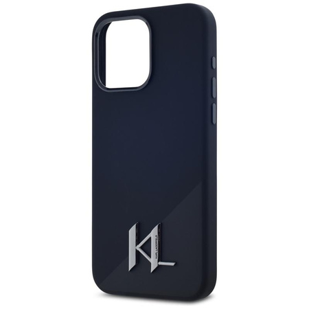 Karl Lagerfeld Silicone Shadow Metal Initial MagSafe - Case for iPhone 15 Pro Max (black)