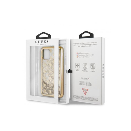 Guess 4G Peony Liquid Glitter - iPhone 11 tok (arany)