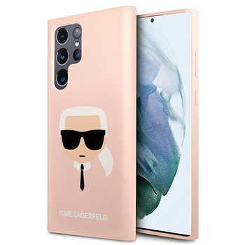 Karl Lagerfeld szilikon Ikonik Karl`s Head - Samsung Galaxy S22 Ultra tok (rózsaszín)