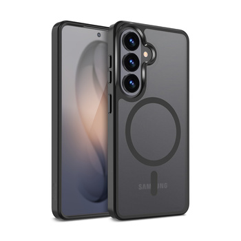Crong Hybrid Matte Magnetic - kryt MagSafe pro Samsung Galaxy S26 (černý)