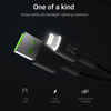 Green Cell Ray - USB-Kabel - Lightning 200cm mit weißer LED-Hintergrundbeleuchtung, Apple Schnellladung 2.4A
