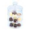 Alpina - Glass container / jar for sweets, 3 levels, 12x23 cm