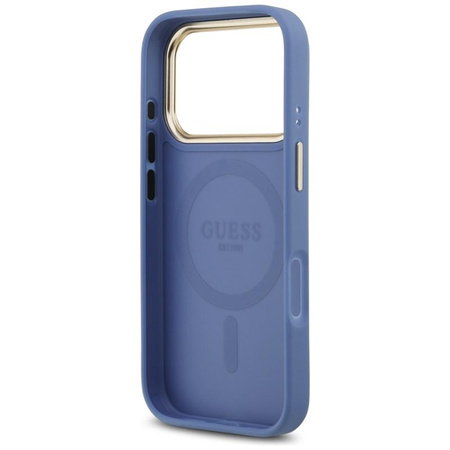 Guess 4G Strass Logo MagSafe - Pouzdro iPhone 17 Pro (Modrá)