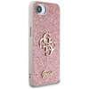 Guess Fixed Glitter Big 4G - pouzdro pro iPhone 16e (růžové)