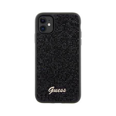 Guess Disco Metal Script - iPhone 11 Tasche (Schwarz)
