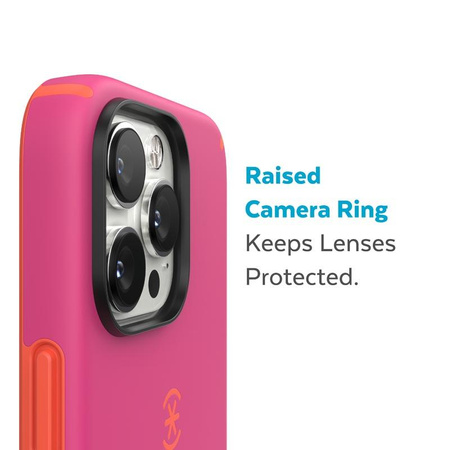 Speck CandyShell Pro + MagSafe - Etui iPhone 14 Pro Max z powłoką MICROBAN (Digital Pink / Energy Red)