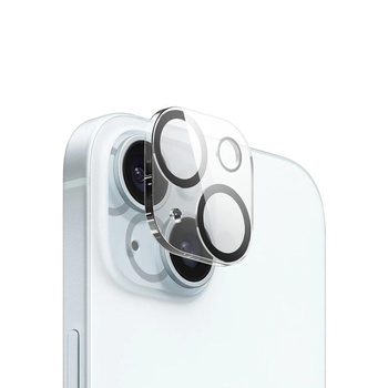 Crong Lens Shield - Sklo na fotoaparát a objektiv pro iPhone 15 / iPhone 15 Plus