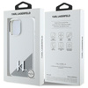 Karl Lagerfeld Silicone Shadow Metal Initial MagSafe - Case for iPhone 16 (white)