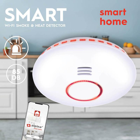 Alpina - Chytrý detektor kouře Wi-Fi