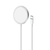Câble de charge magnétique Puro USB-C Magsafe - Chargeur sans fil à induction 15W (blanc)
