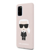 Pouzdro Karl Lagerfeld Fullbody Silicone Iconic - Samsung Galaxy S20+ (růžové)