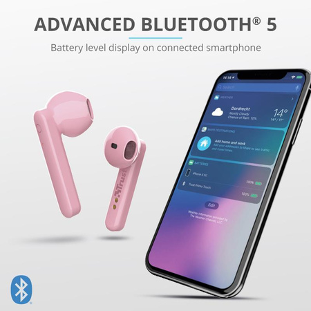 Trust Primo Touch - bezdrátová sluchátka Bluetooth (růžová)
