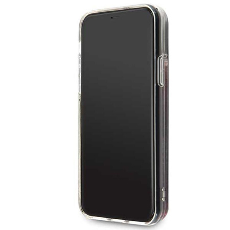 Guess Liquid Glitter Hearts - Coque iPhone 11 Pro (Framboise)