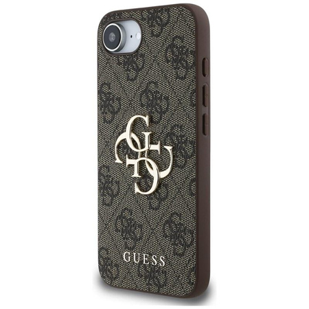 Guess 4G Big Logo - Coque pour iPhone 16e (marron)