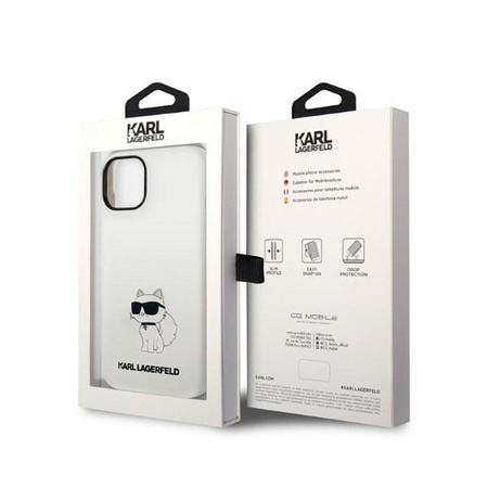 Karl Lagerfeld szilikon NFT Choupette - iPhone 14 Plus tok (fehér)
