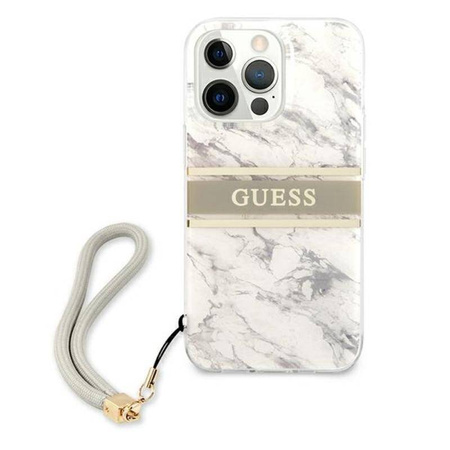 Guess Marble Strap - Case for iPhone 13 Pro Max (grey)